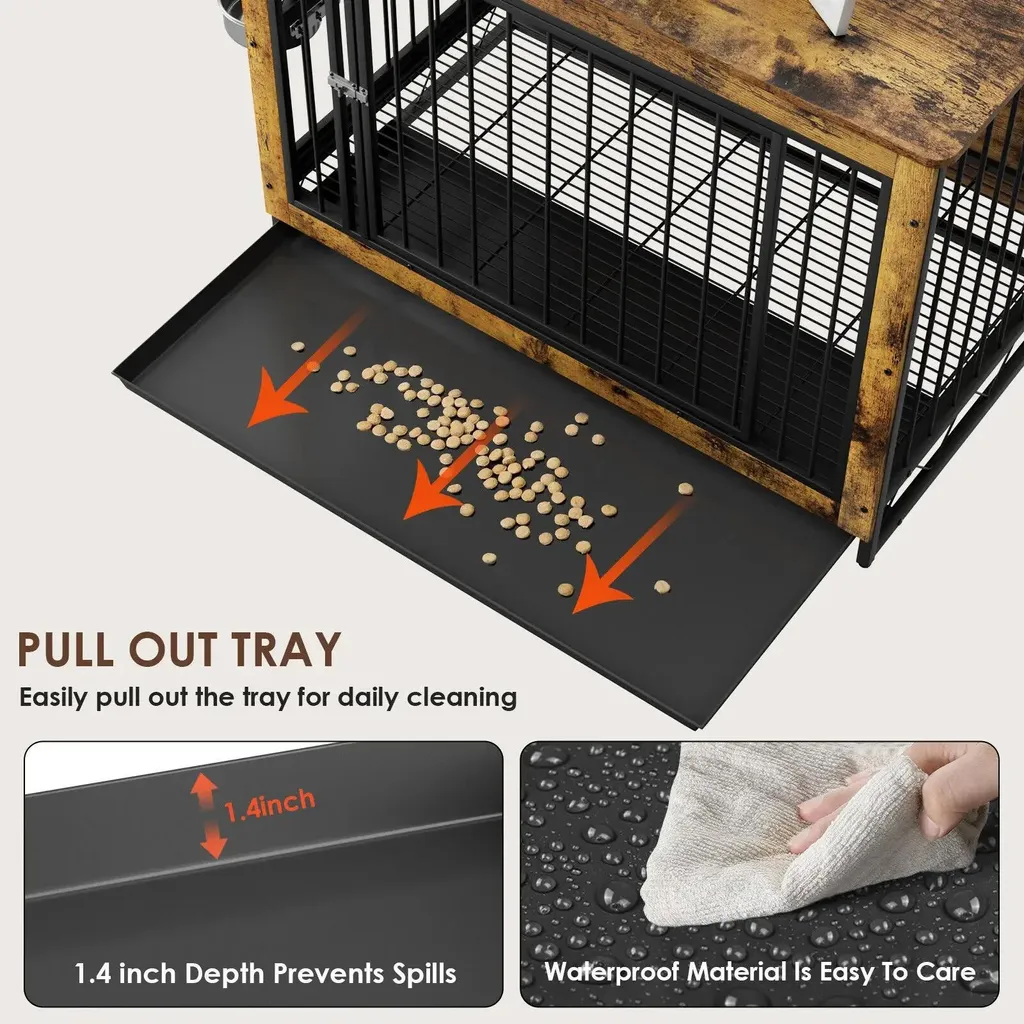 Niche d'intérieur design et table d'appoint 99cm pour grands chiens - 5