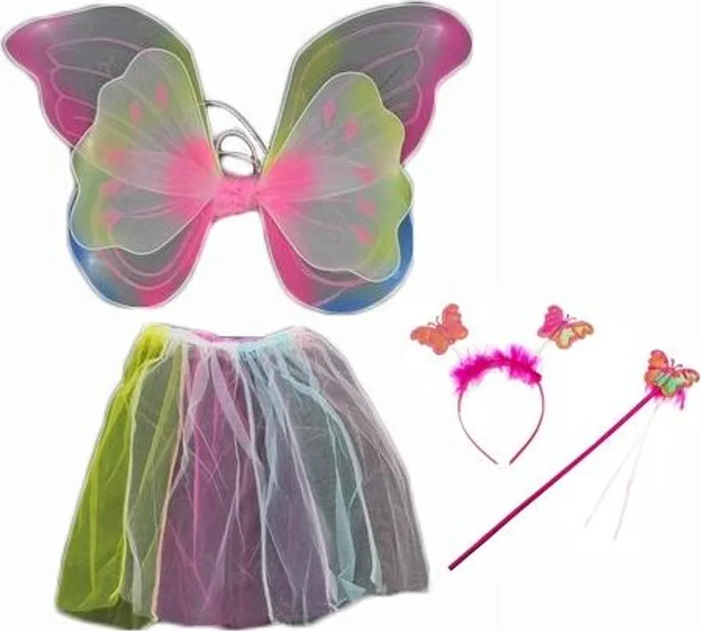 Set Costume Fata dei Boschi 1 Set: Magia e Ali Incantate per Bambine