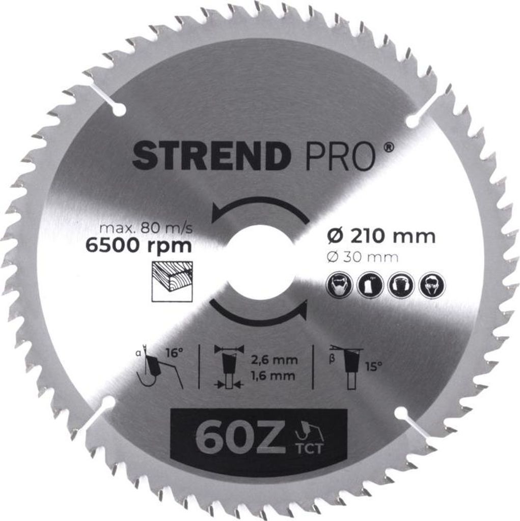Disco Strend Pro TCT 210x2.6x30/20 mm 60T, per legno, per Immagine del prodotto 