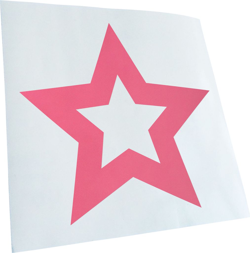 Kiwistar - Autoaufkleber - Stern Sterne Star - Hellrosa - 60x60cm - Aufkleber für Auto, Laptop, Fahrrad, LKW, Motorrad mehrfarbig JDM Decal Racing