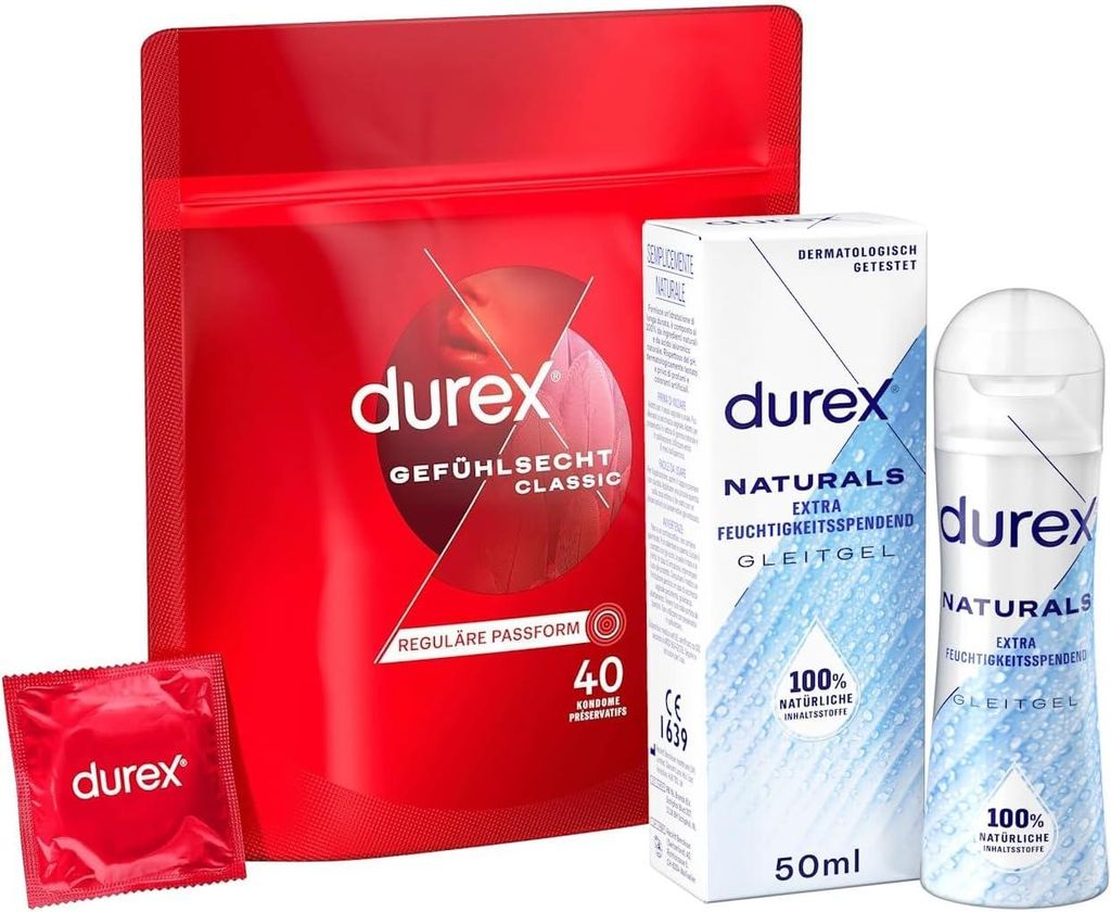Durex Gefühlsecht Classic Kondome – Dünne Kondome mit Produktbild 
