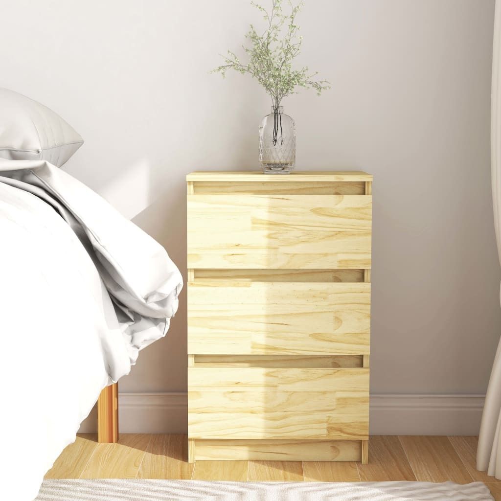 Maison Exclusive - Nachtschrank 40x29,5x64 cm Massivholz Kiefer