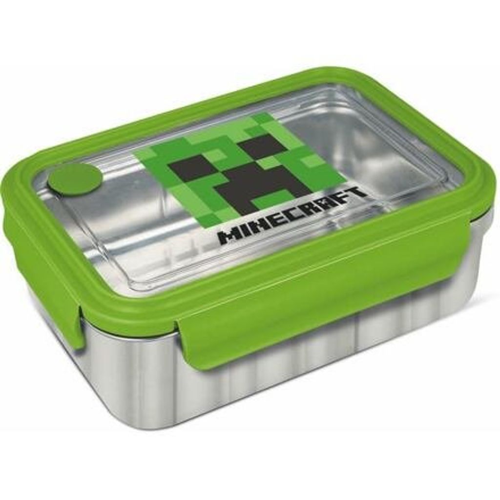Minecraft Brotdose Edelstahl 670 ml BPA-frei mit Produktbild 