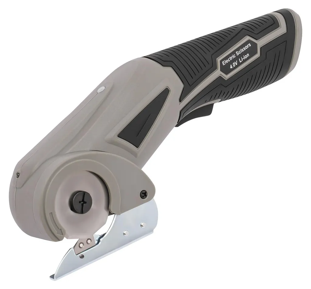 Ciseaux électriques rotatifs gris EU compacts pour couture et bricolage - 3