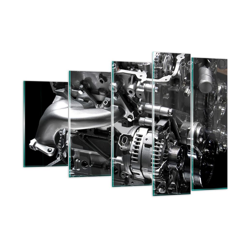 Bilder auf glas - Motor Modi Bau - 150x100cm - Glasbilder - Wandbilder - Kunstdruck - zum Aufhängen bereit - Wanddekoration aus Glas - Glas Bilder...