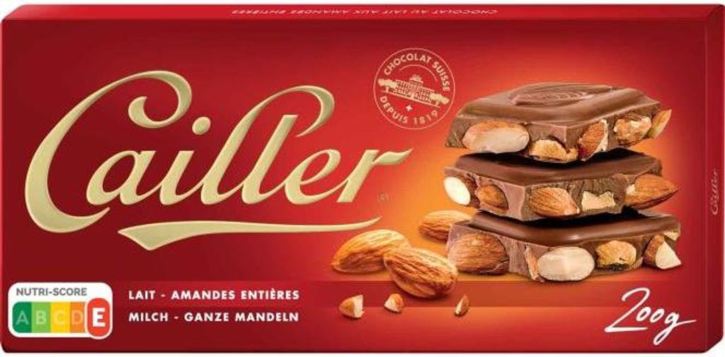 Cailler Lait Amandes Entières 200g Produktbild 