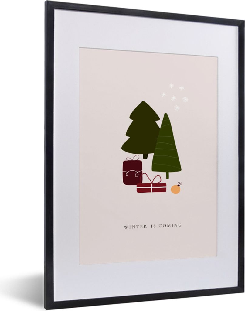 MuchoWow Gerahmtes Poster Geschenke - Weihnachtsbäume - Zitate 30x40 cm - Poster mit Schwarzem Bilderrahmen Wandposter Rahmen Foto Bilder - Wand...