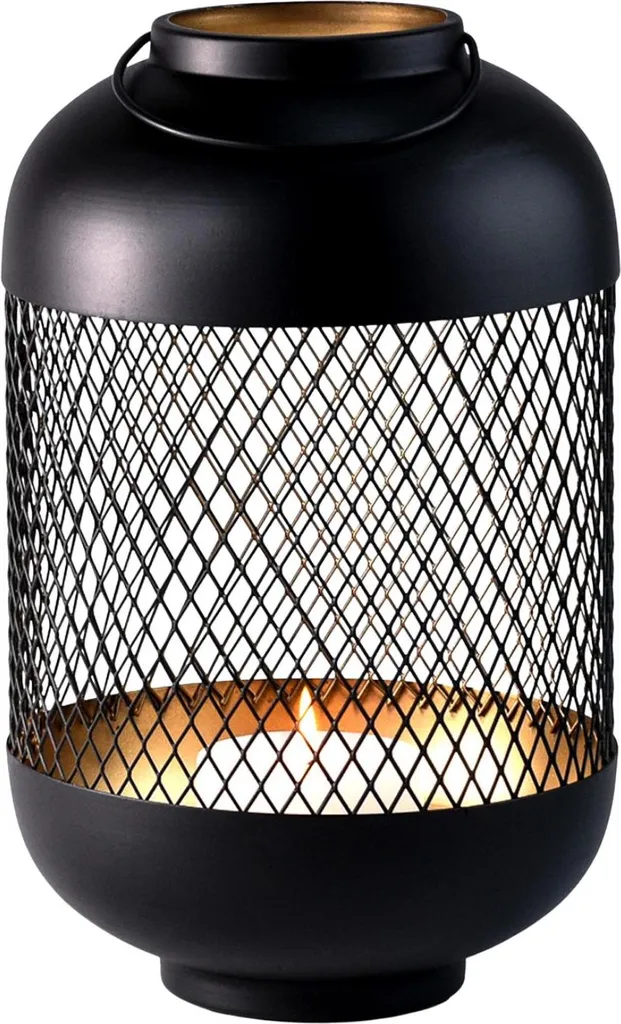 Lanterna Esterna Asbirg Design Scandinavo Piccolo - Decorazione Nero Oro