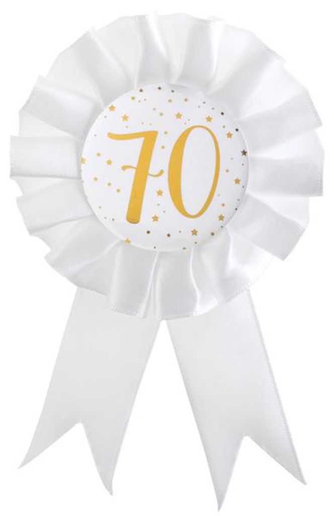 Anstecker / Rosette 70. Geburtstag