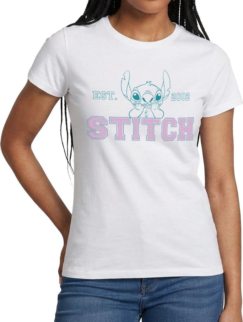 Lilo & Stitch | Stitch Est. 2002 Frauen T-Shirt, L, Weiß