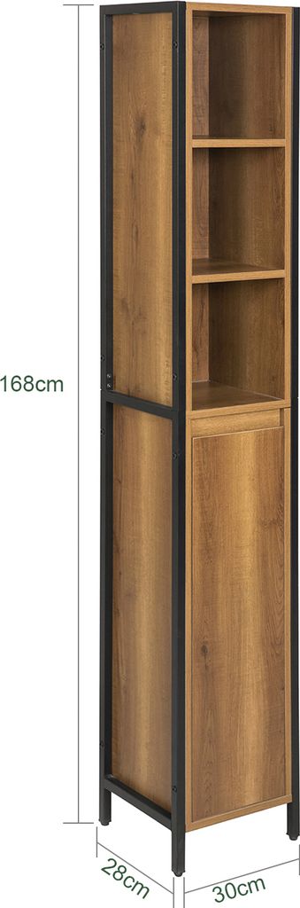 SoBuy BZR62-PF Kúpeľňová skrinka Kúpeľňová vysoká skrinka Obrázok produktu 5