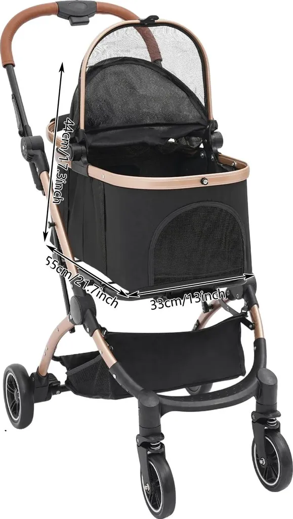 Porte-animal noir ergonomique avec structure renforcée et fond moelleux