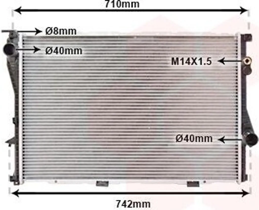 Radiateur moteur VAN WEZEL 06002202 avec structure aluminium renforcé