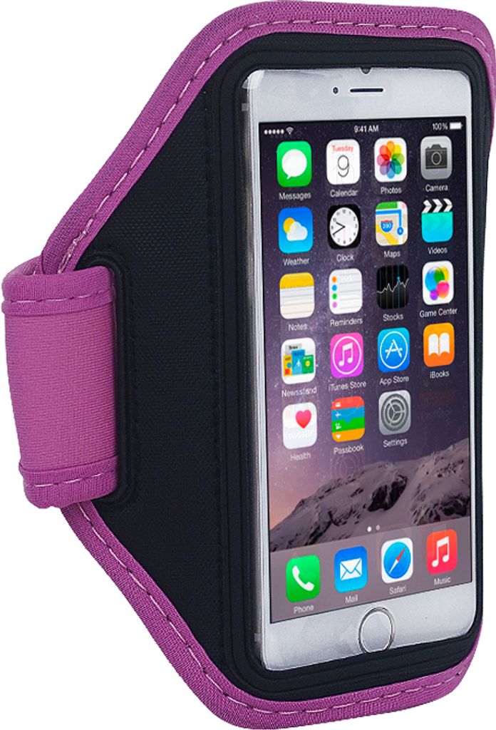 Mobigear Handyhalterung Joggen iPhone 6s Sporthülle Neopren Sportarmband - Magenta