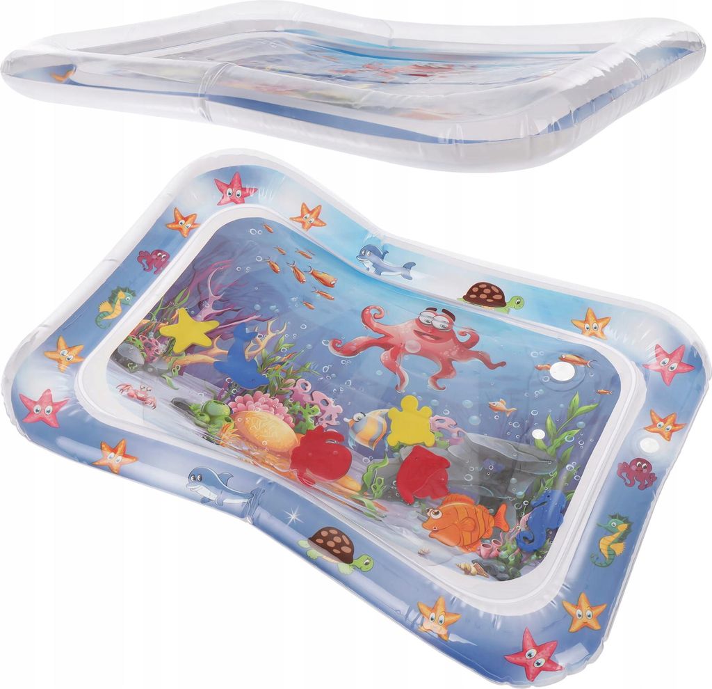 Wasserspielmatte Sensorische Matte für Babys, aufblasbar, Ozean, XXL
