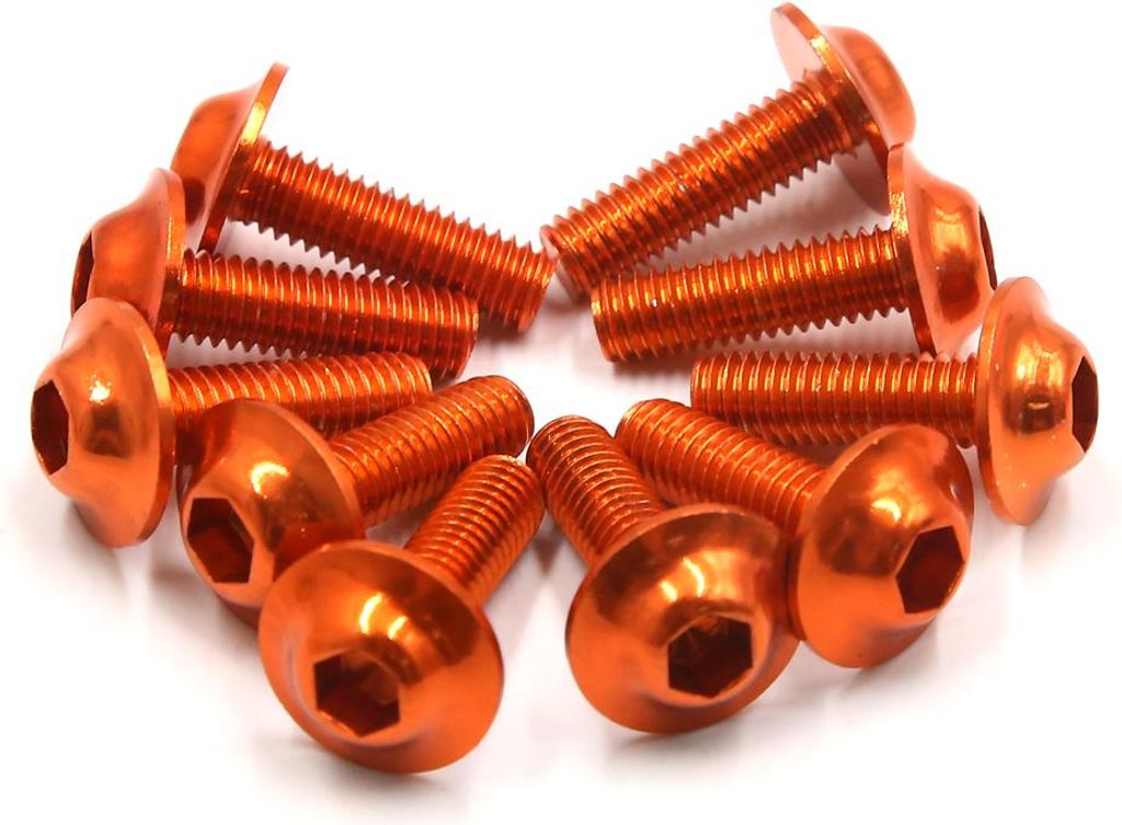 10Stk. Hexagon Nummernschild Verkleidung Bolzen Schrauben für Motorrad M6 x 20mm DE de