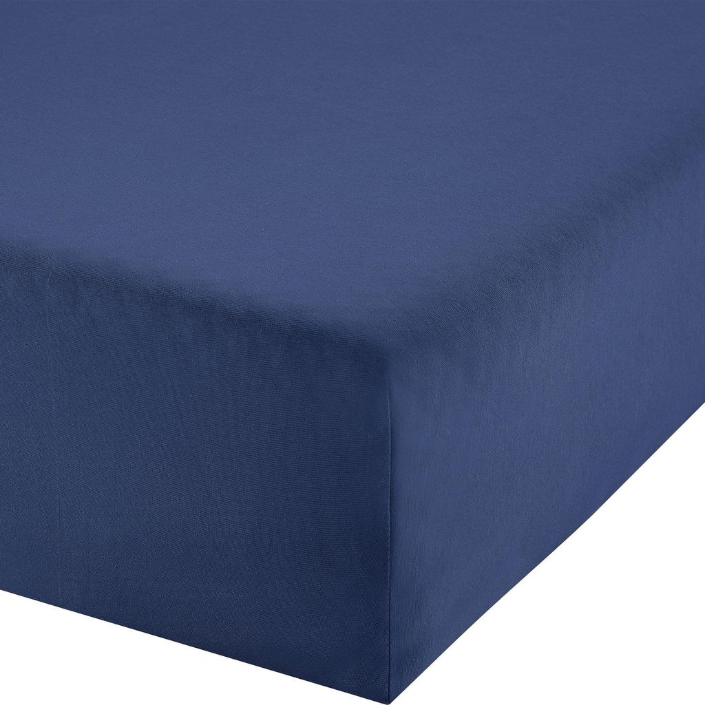 Erwin Müller Boxspringbett-Spannbettlaken Freising" dunkelblau 90x190 cm - 100x220 cm"