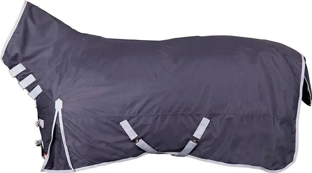 Protection pluie Cheval : Couverture Premiere 600D 260g Gris 110-145