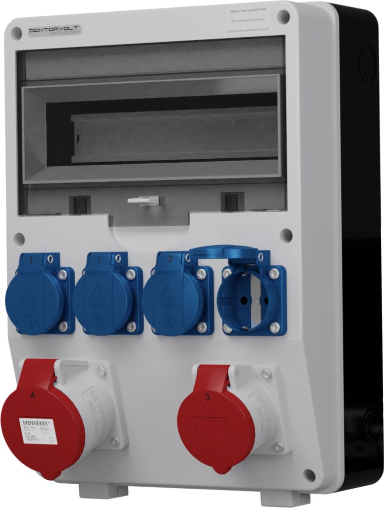 Baustromverteiler TD 16A 32A 4x230V Stromverteiler Doktorvolt 6077