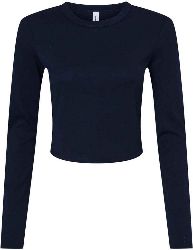 Bella + Canvas - T-Shirt für Damen Langärmlig PC7498 (S) (Marineblau)