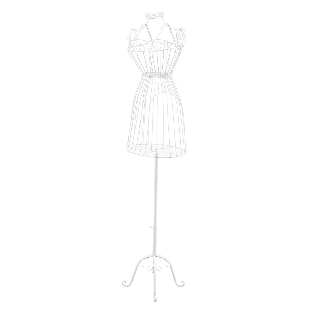 Buste de mannequin femme blanc 147 cm en tissu épinglable robuste
