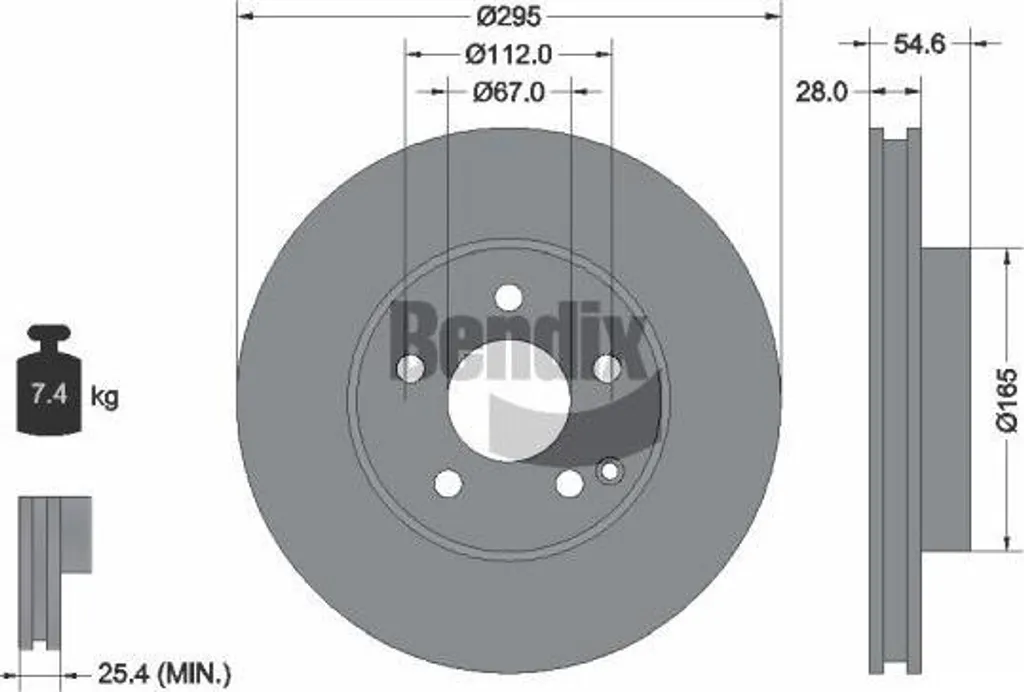 Sécurité routière : Disque de frein BENDIX BDS1194HC Mercedes Classe E