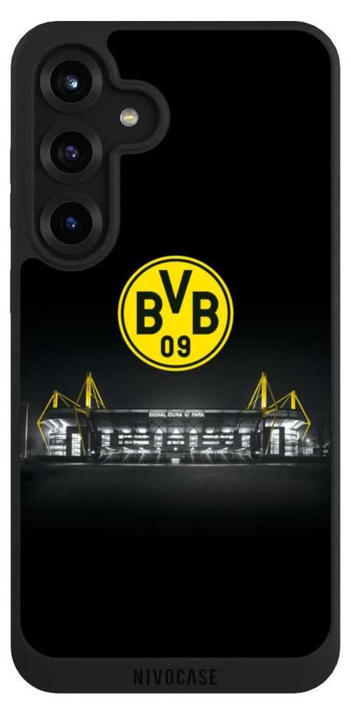NIVOCASE Handyhülle für Samsung Galaxy S25+ Hülle NIVOpure Case Schwarz BVB Borussia Dortmund Stadion