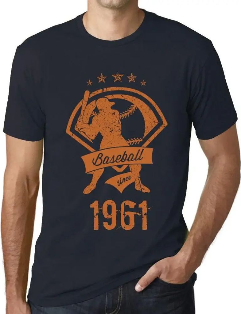 Herren Grafik T-Shirt Baseball seit 1961 – Baseball Since 1961 – Geschenk 63. Geburtstag Jahrestag 63 Jahre Jubiläum 63 Jährige Mann Jahrgang...