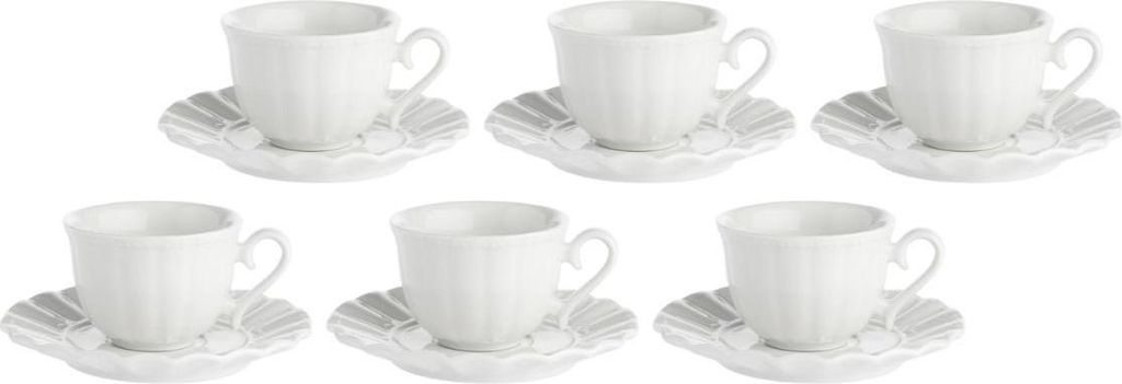 La Porcellana Bianca 6er-Set Kaffeetassen mit Untertasse 80 ml P003600015Z