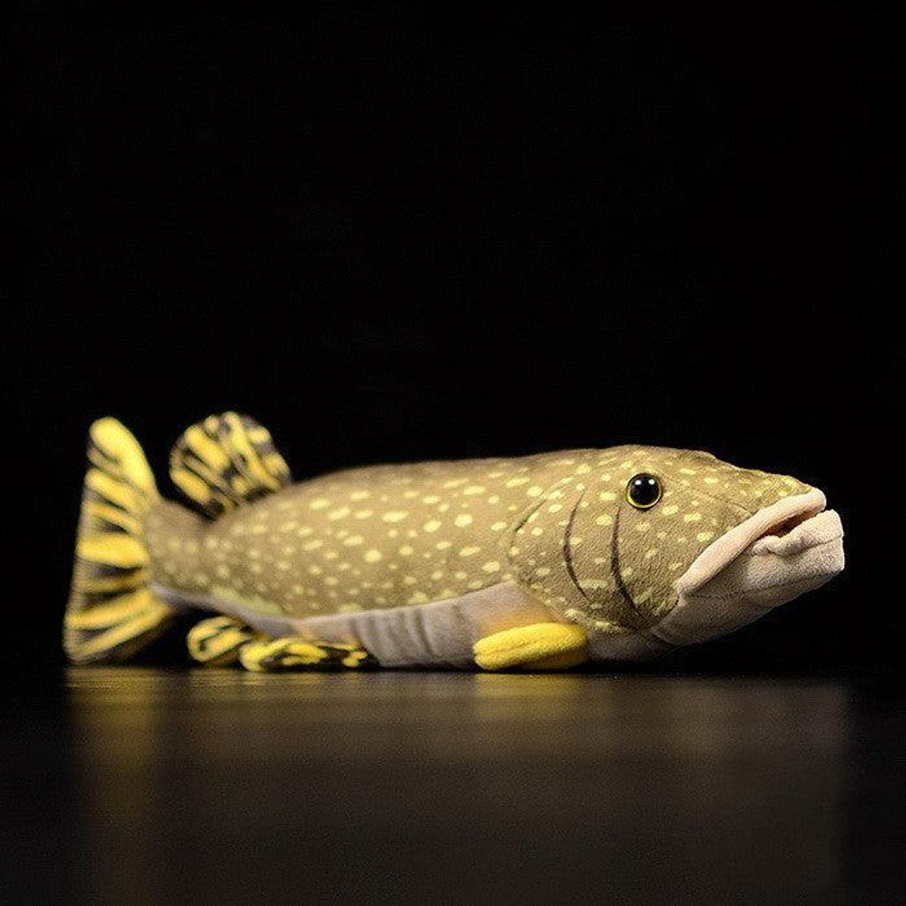 Hecht Fisch Kuscheltier 46 cm – Realistisches Plüsch Stofftier