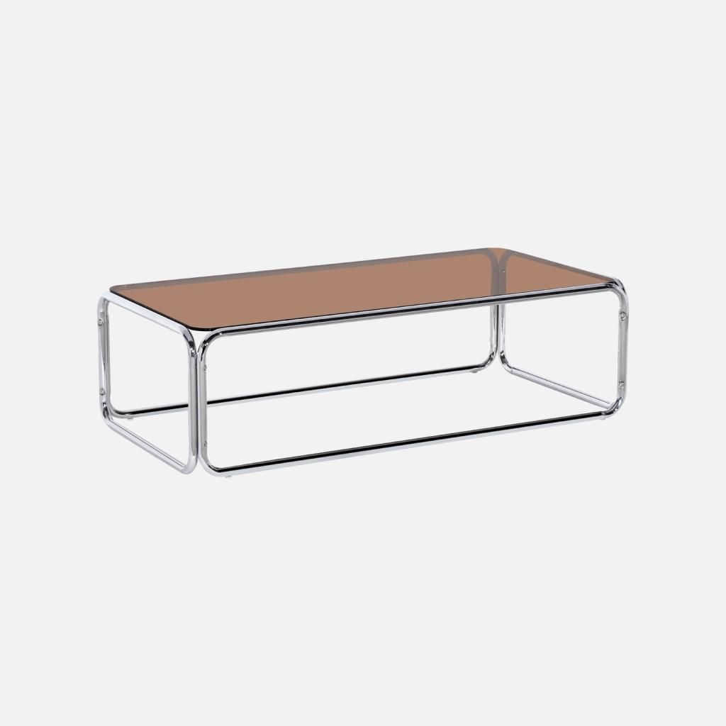 sweeek - Vintage Couchtisch aus verchromtem Stahl und Produktbild 