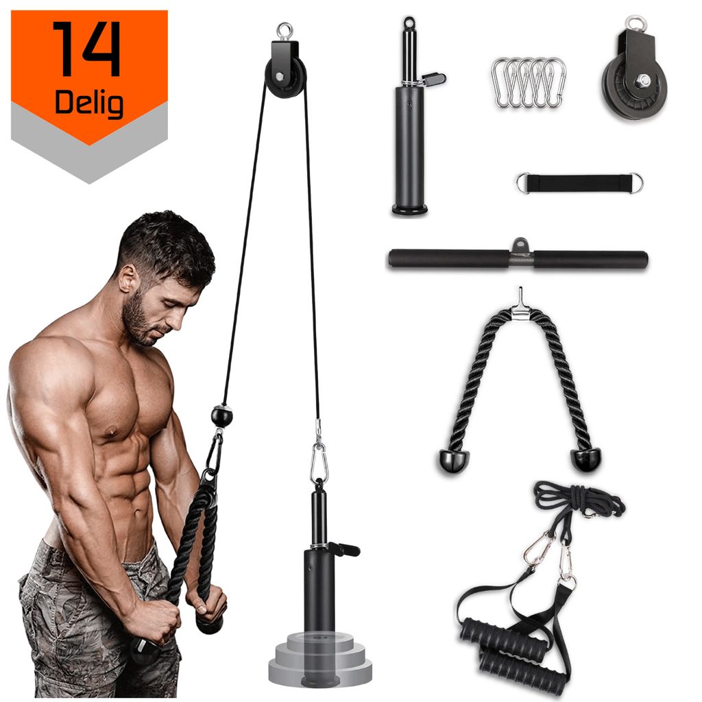 Ruffman Fitness Kabelzug Regular - Krafttraining Trizeps Seil - Gewicht Fitnessgerät Trainer - DIY Latzugturm für Zuhause Sportgeräte