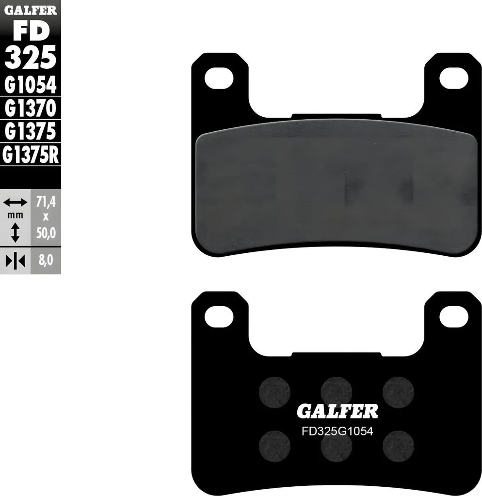 Plaquette de frein avant Galfer FD325G1054 contre usure précoce