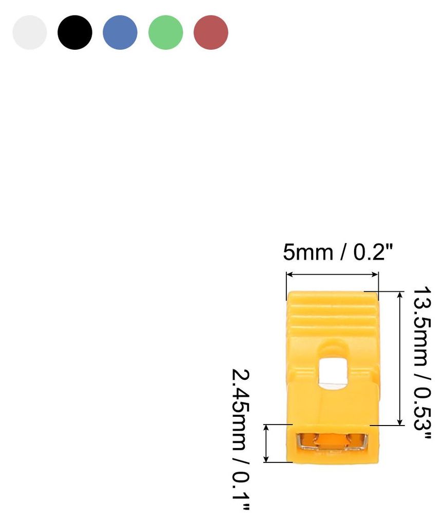 Jumper Kappe Anschlusskappe 2,54mm Pitch Lang Typ Jumper Steckerabdeckung, 6 Farben 60 Stš¹ck