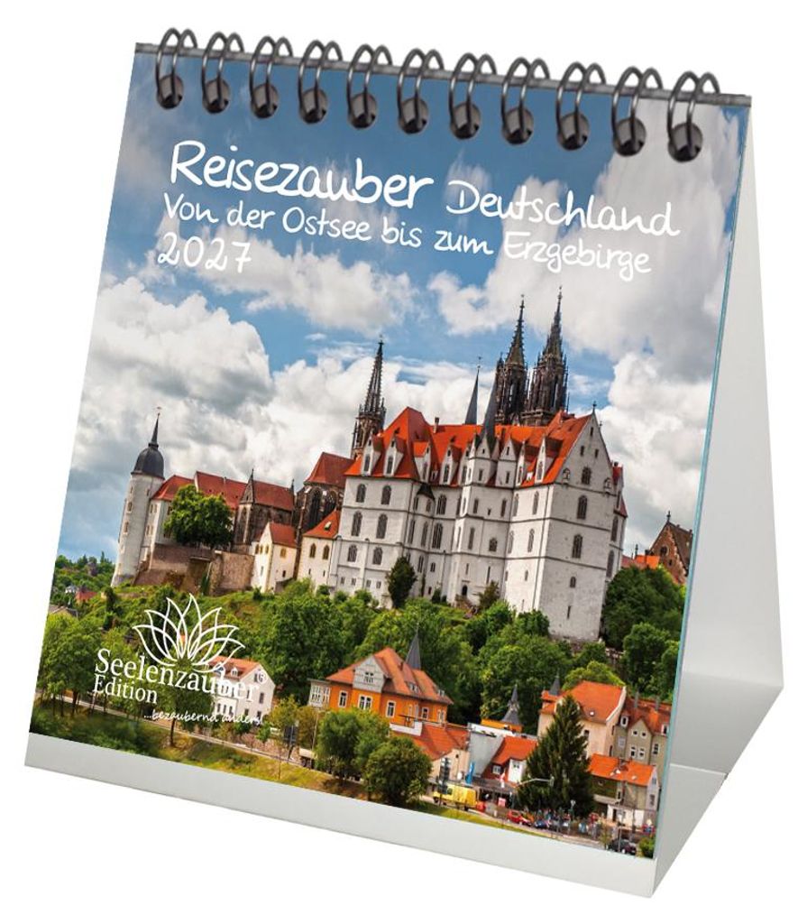 Reisezauber Deutschland Von der Ostsee bis zum Erzgebirge Tischkalender 10x10cm für 2027 Urlaub Strand Dresden Leipzig Zittau Berlin - Seelenzauber