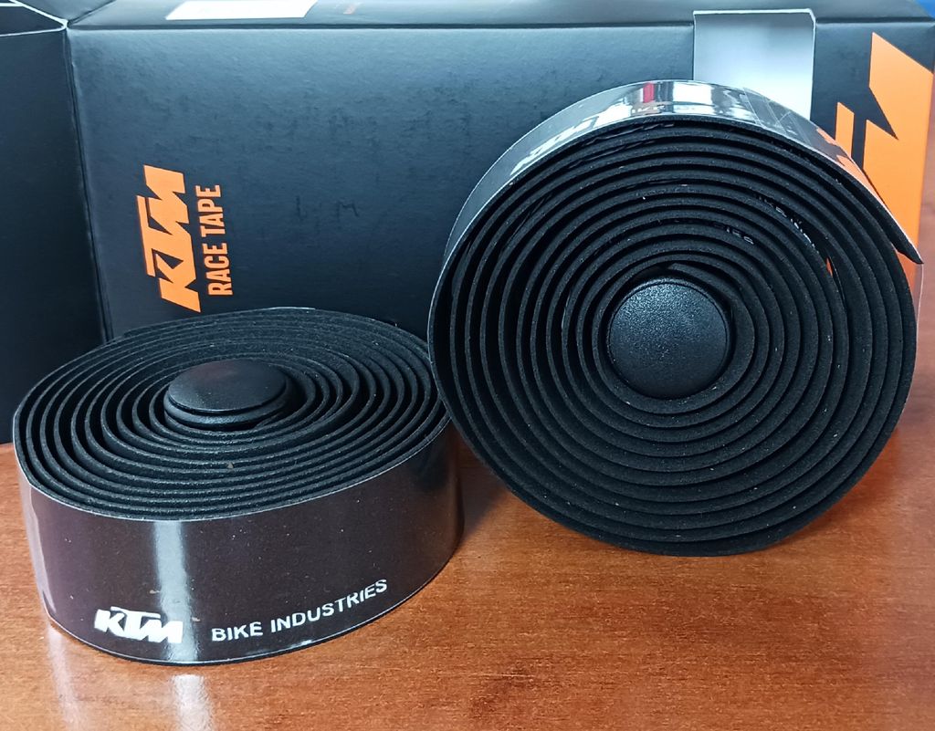 KTM Lenkerband schwarz mit Lenkerstopfen Produktbild 