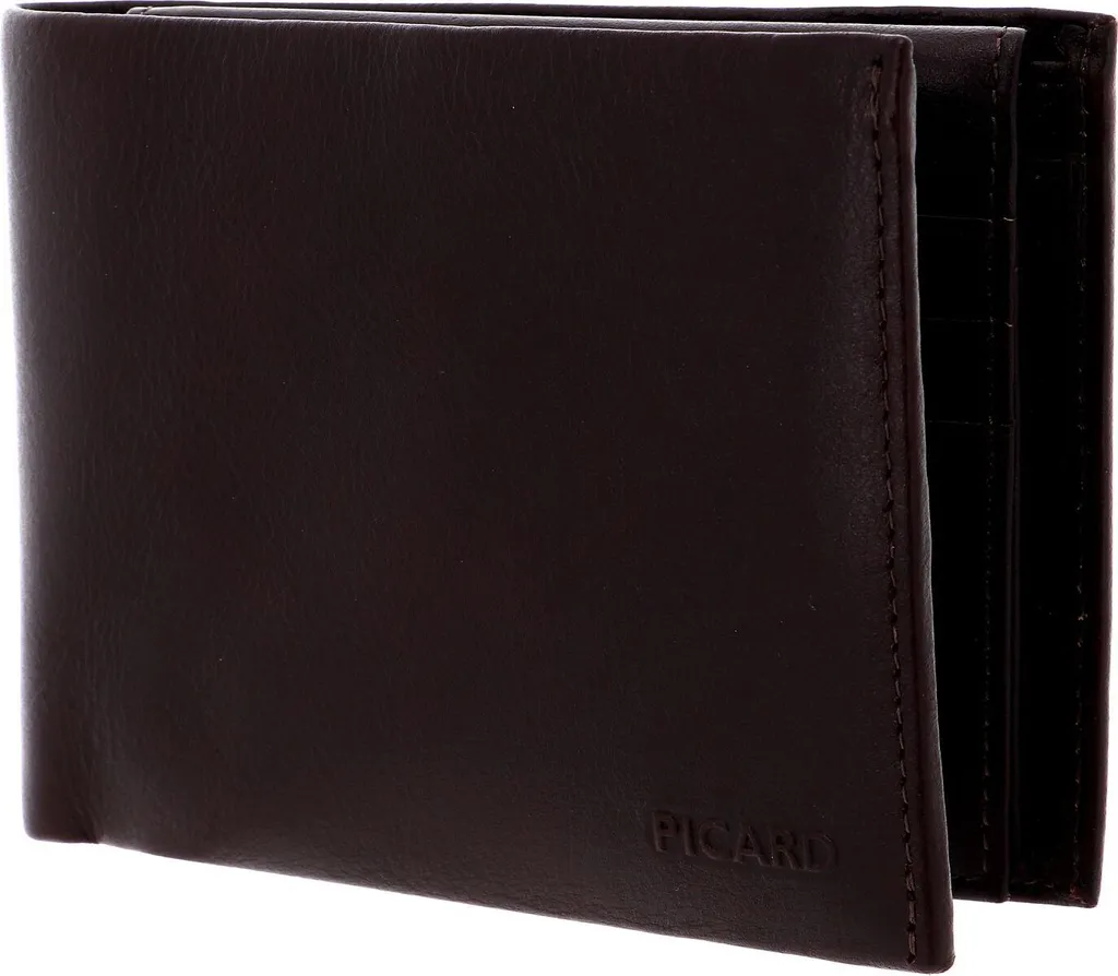 Porte-monnaie Picard en cuir marron idéal pour ranger cartes et billets