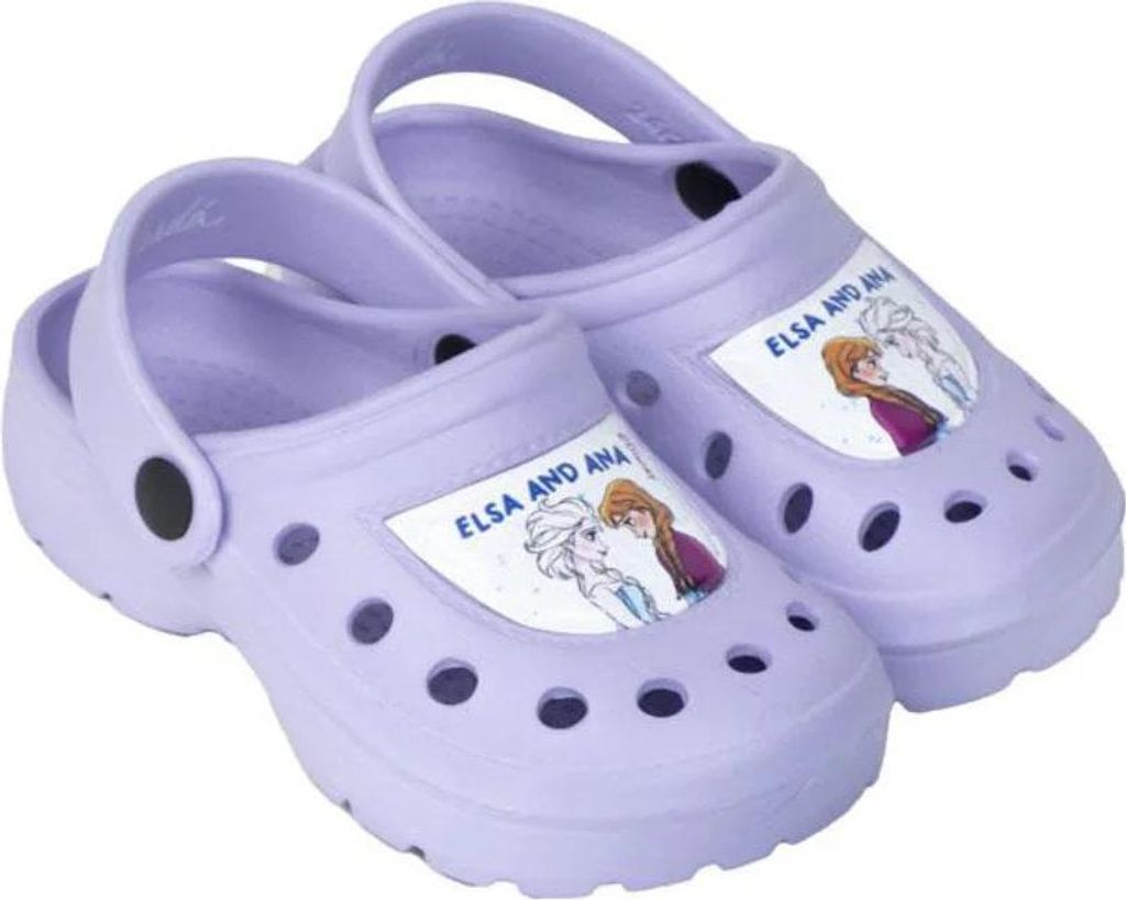 Disney Die Eiskönigin Elsa Mädchen Kinder Clogs Badeschuhe Latschen – Lila / 24/25