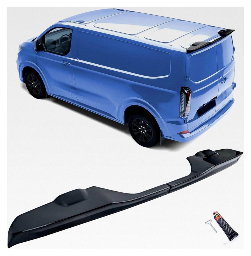 Dach Heckspoiler Schwarz für Ford Tourneo Transit Custom mit Hecktüren ab 2023