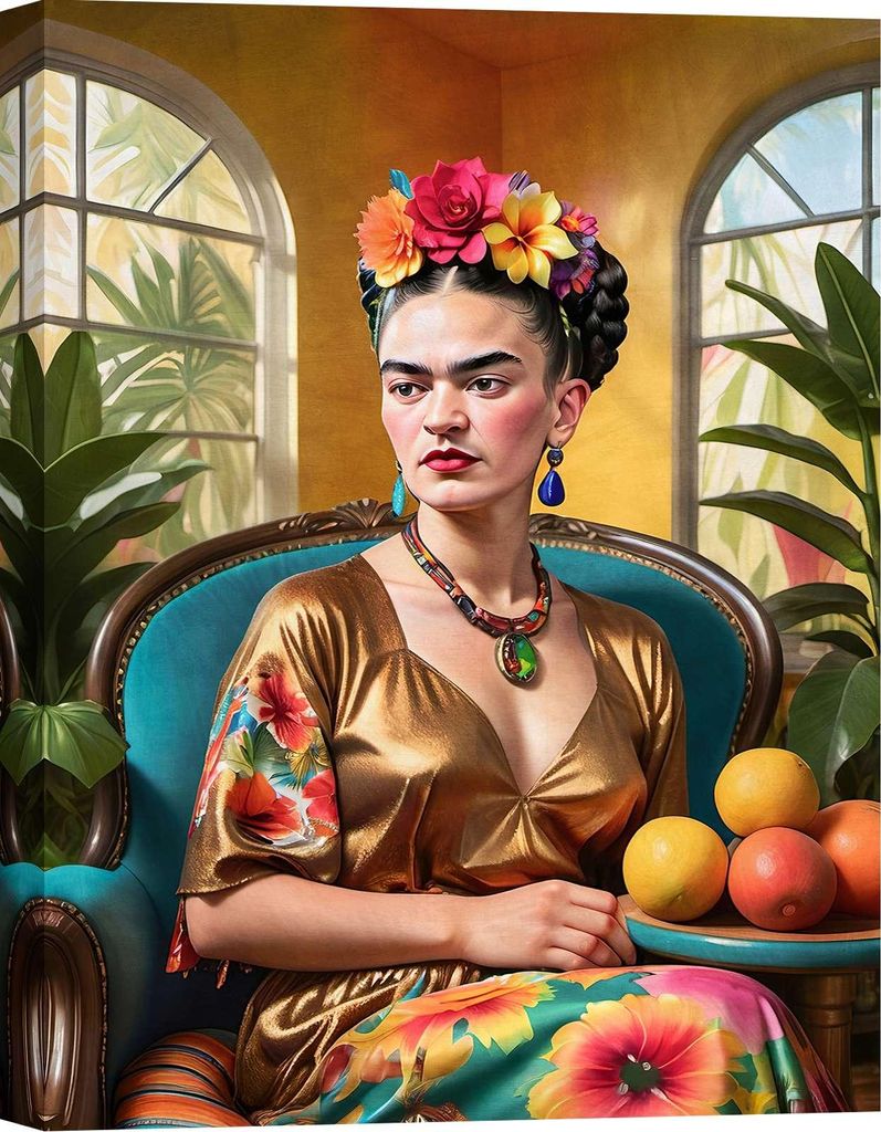 Moderne Illustration - Leinwandbilder - Matt Spencer - Intense Frida - 70 x 50 cm