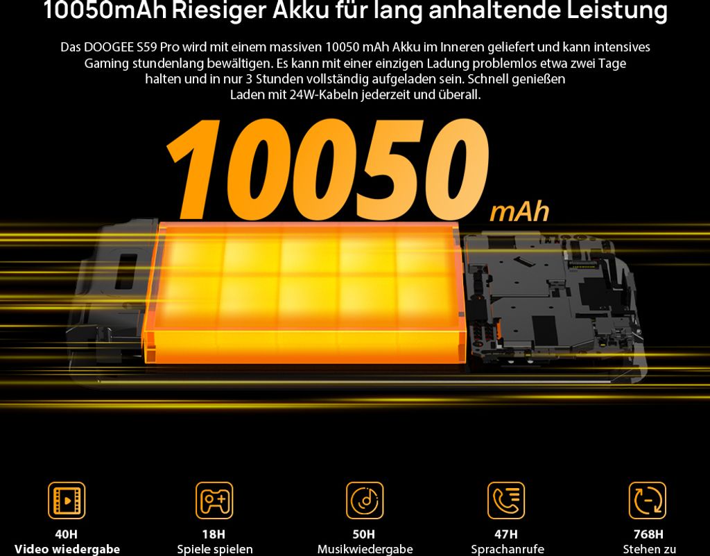 DOOGEE S59 Pro com bateria de 10050mAh será lançado em 15 de Dezembro
