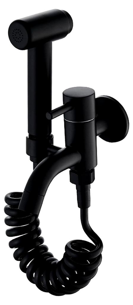 Sprühgerät aus Messing, Handsprühgerät for die Toilette, schwarzes Baby-Stoffwindel-Sprühgerät, tragbar, Wasserhahn mit Schlauch for Damenwä...