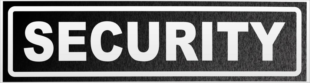 Kiwistar Security invertiert Magnetschild Schild magnetisch - 20cm Schwarz - reflektierend - Magnetfolie für Auto PKW Kfz