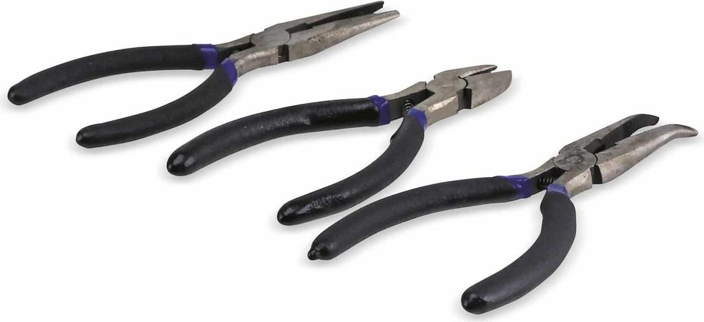zangensatz 12 cm Stahl schwarz/silber 3-teilig