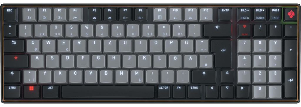 CHERRY TAS KW 550 MX LP TKL Layout DE Schwarz Produktbild 