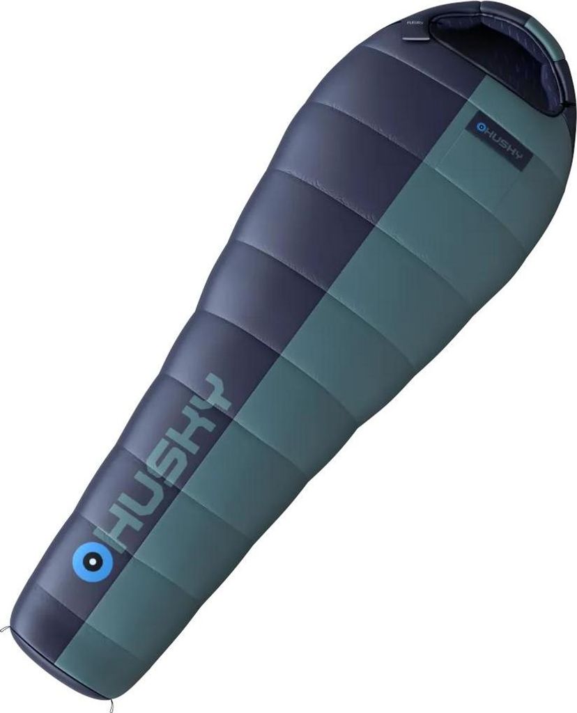 Husky Mumienschlafsack ThermoPro Fleury -20°C - 210 x 85 cm - Blau mit Türkis