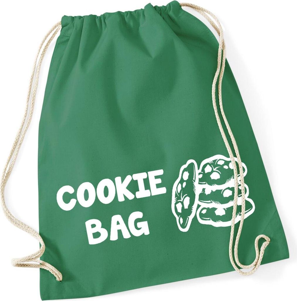 Huuraa Turnbeutel Cookie Bag 12 Liter Kelly Green Baumwolle Rucksack Geschenkidee
