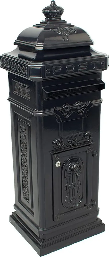 V-Part Boîte aux lettres colonne en aluminium poudré bleu - Modèle VP10