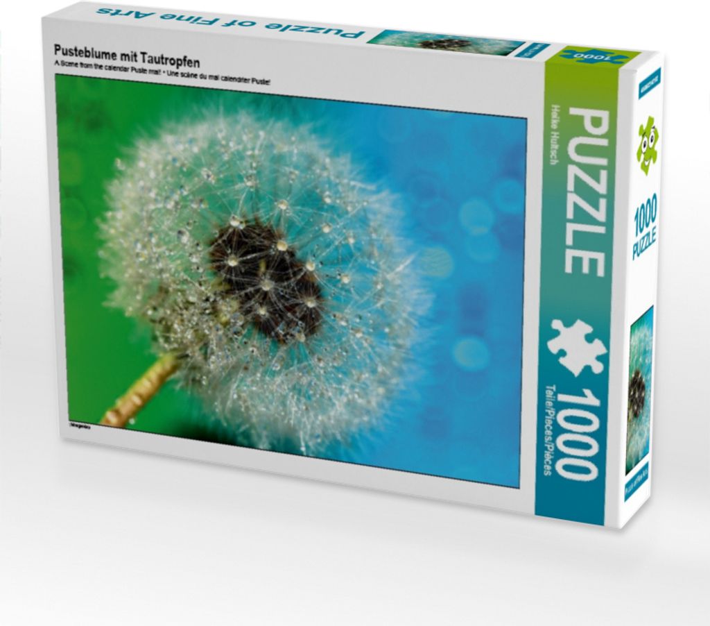 Calvendo Pusteblume mit Tautropfen 1000 Teile Puzzle quer Produktbild 