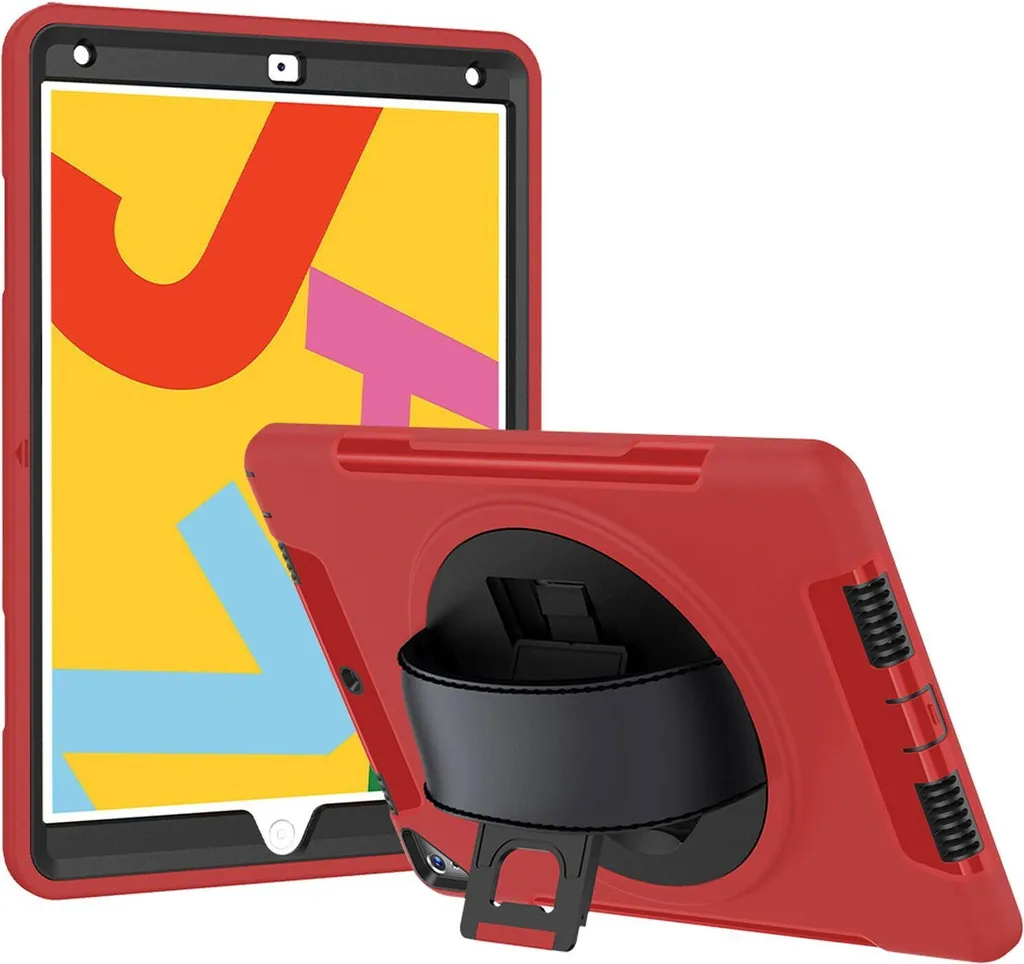 Étui Tablette iPad 10.2 2021 Usage Professionnel Outdoor Antichoc avec Sangle